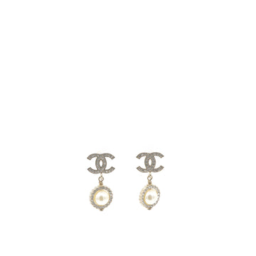Chanel Pearl CC Drop Earrings