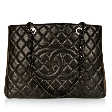 Chanel GST Metallic Caviar