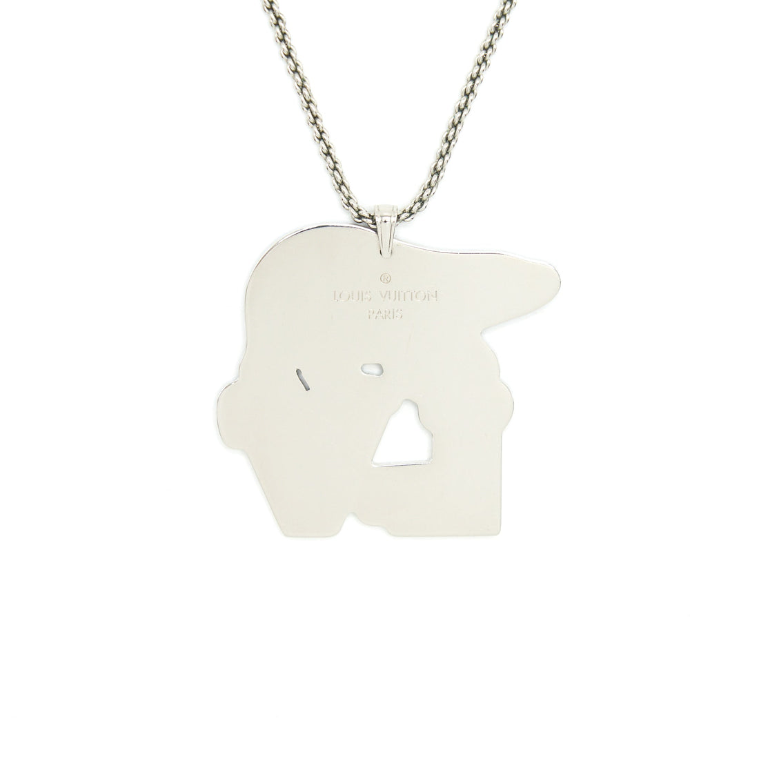 Louis Vuitton × Nigo Mountain Bear Silver Necklace