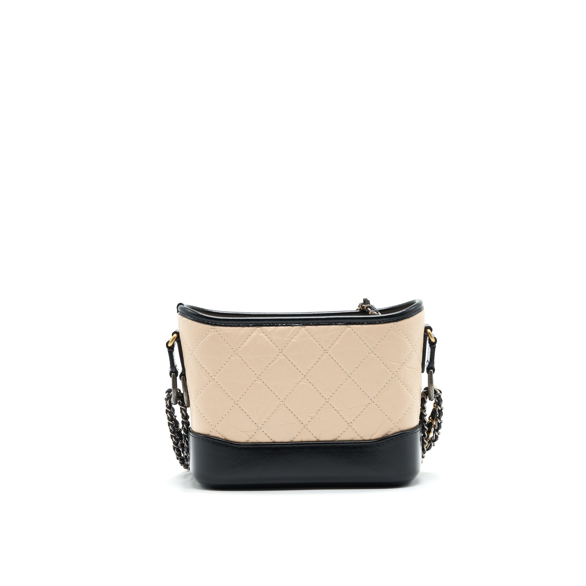 CHANEL SMALL GABRIELLE HOBO BAG IN BEIGE/BLACK