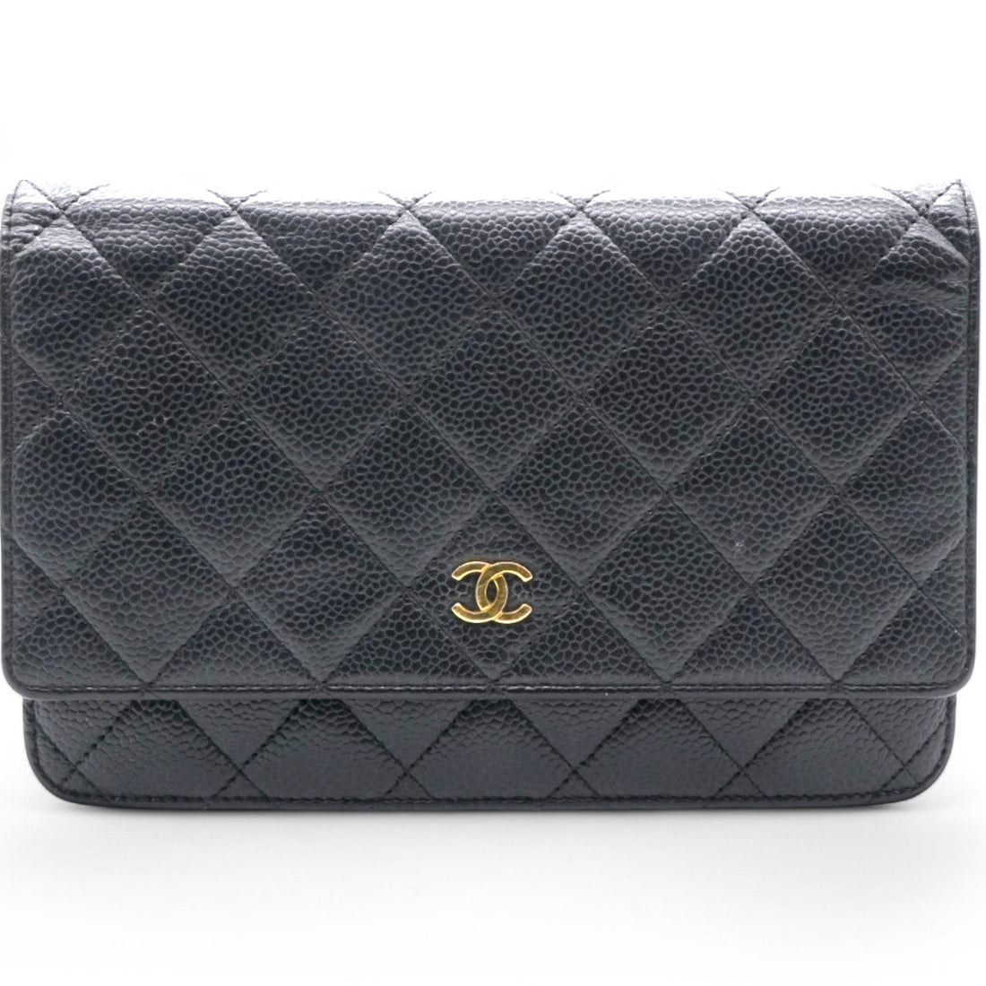 Chanel Caviar Quilted Wallet on Chain WOC Black