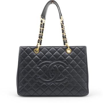 Chanel Caviar Quilted Grand Shopping Tote GST Black