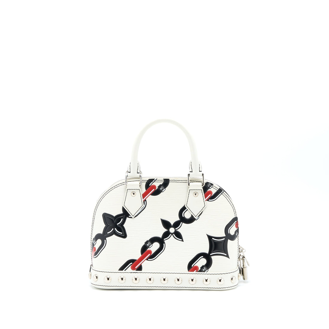 Louis Vuitton Alma BB En Cuir Occasion Epi White / Black with SHW