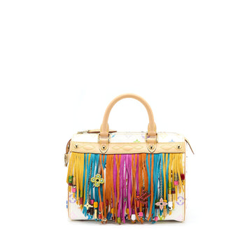Louis Vuitton Vintage Speedy 25 Limited Edition White/Multicolour GHW