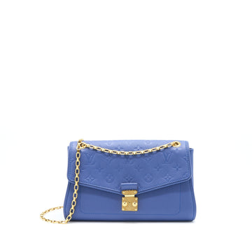 Louis Vuitton Saint Germaine Crossbody Bag Monogram Empreinte Blue GHW