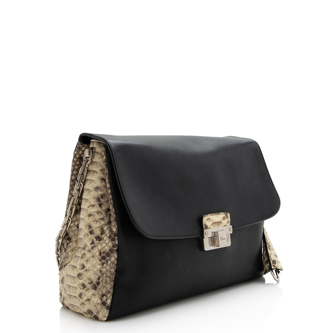 Dior Calfskin Python Diorling Large Shoulder Bag (SHF-22330)