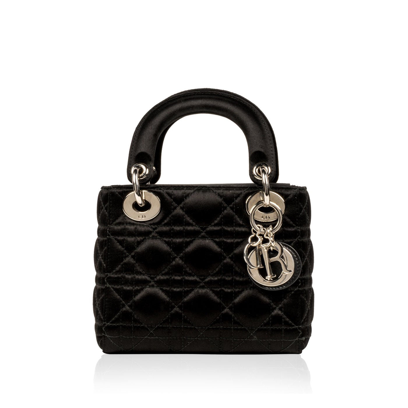 Christian Dior Lady Dior Mini Satin Black