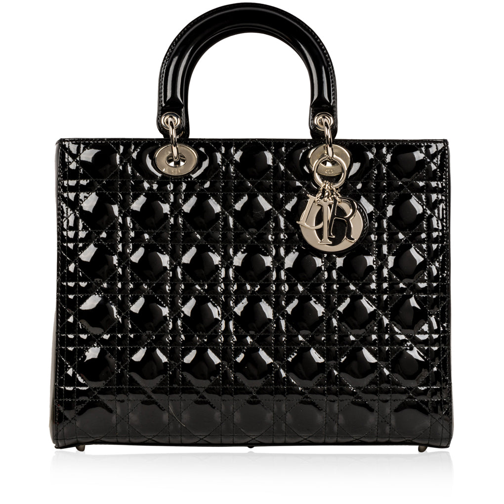 Christian Dior Lady Dior Leather Patent