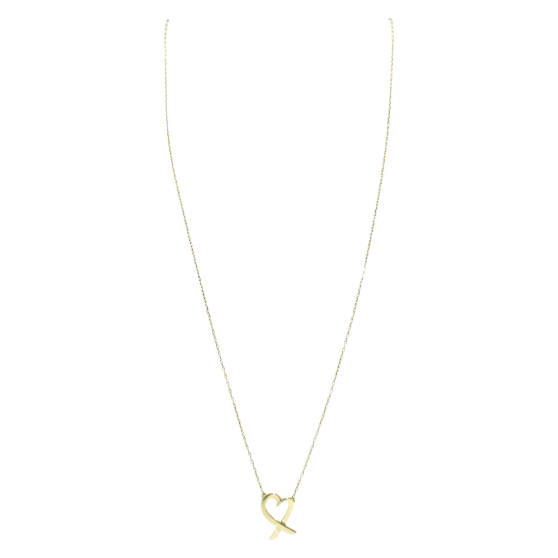18K Yellow Gold Loving Heart Necklace