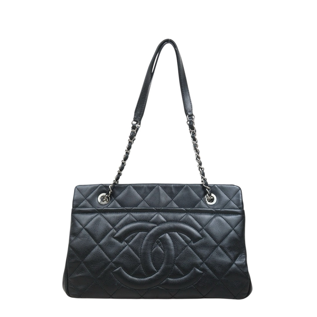 Very Good ( Rank A)? CHANEL Matrasse Chain Tote Bag Caviar Skin Black  Made In 2012-2013 Year?S25071001