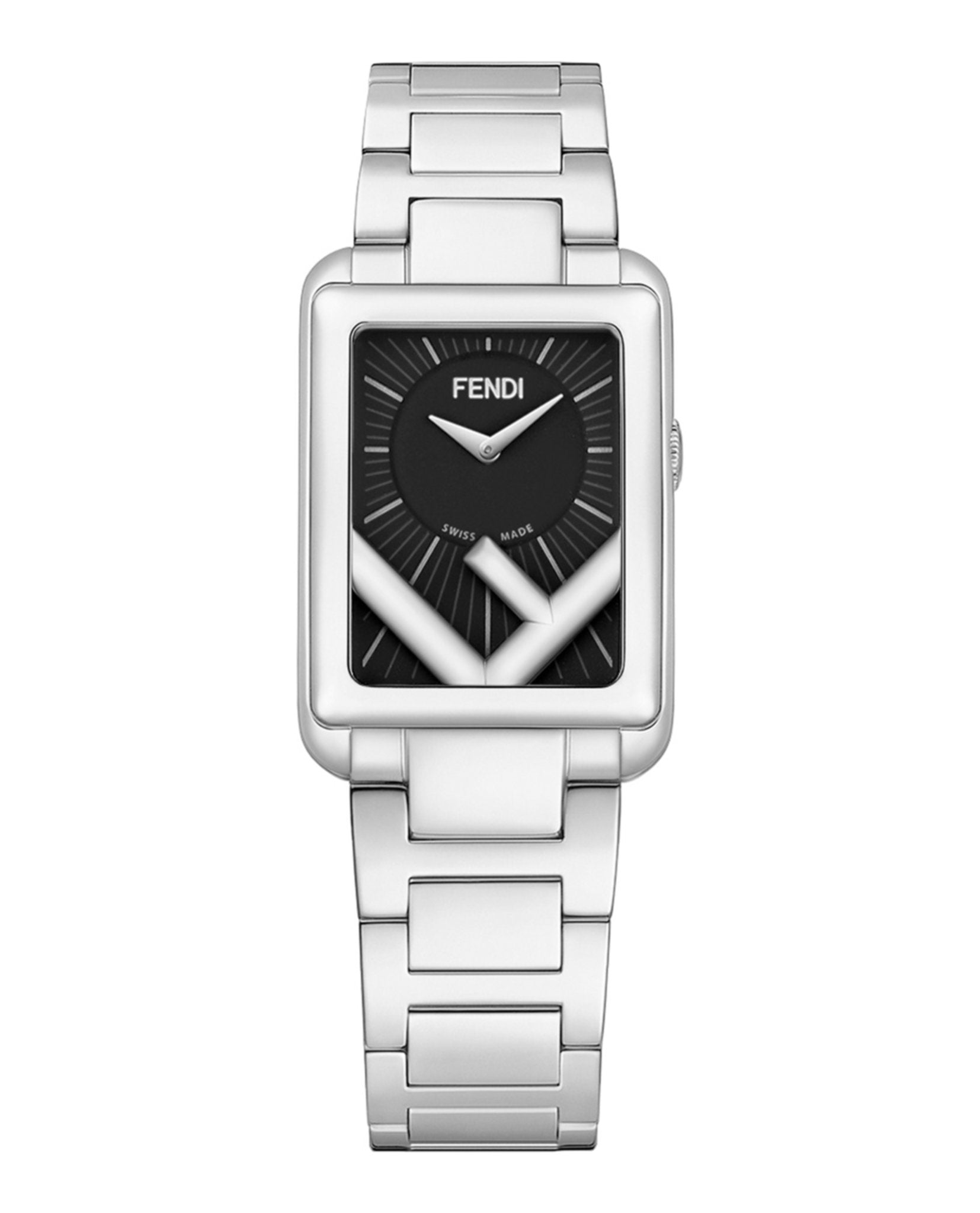 Fendi Womens Run Away Stainless Steel 32mm Bracelet Fashion Watch