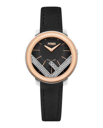 Fendi Womens Run Away Two Tone 28mm Strap Fashion Watch