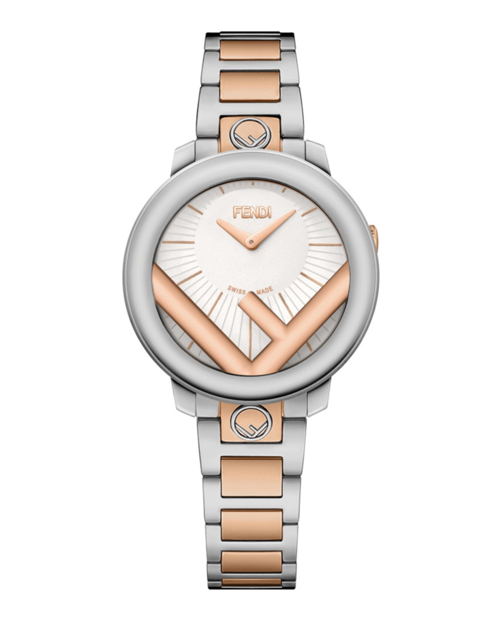 Fendi Womens  Two Tone 28mm Bracelet Fashion Watch