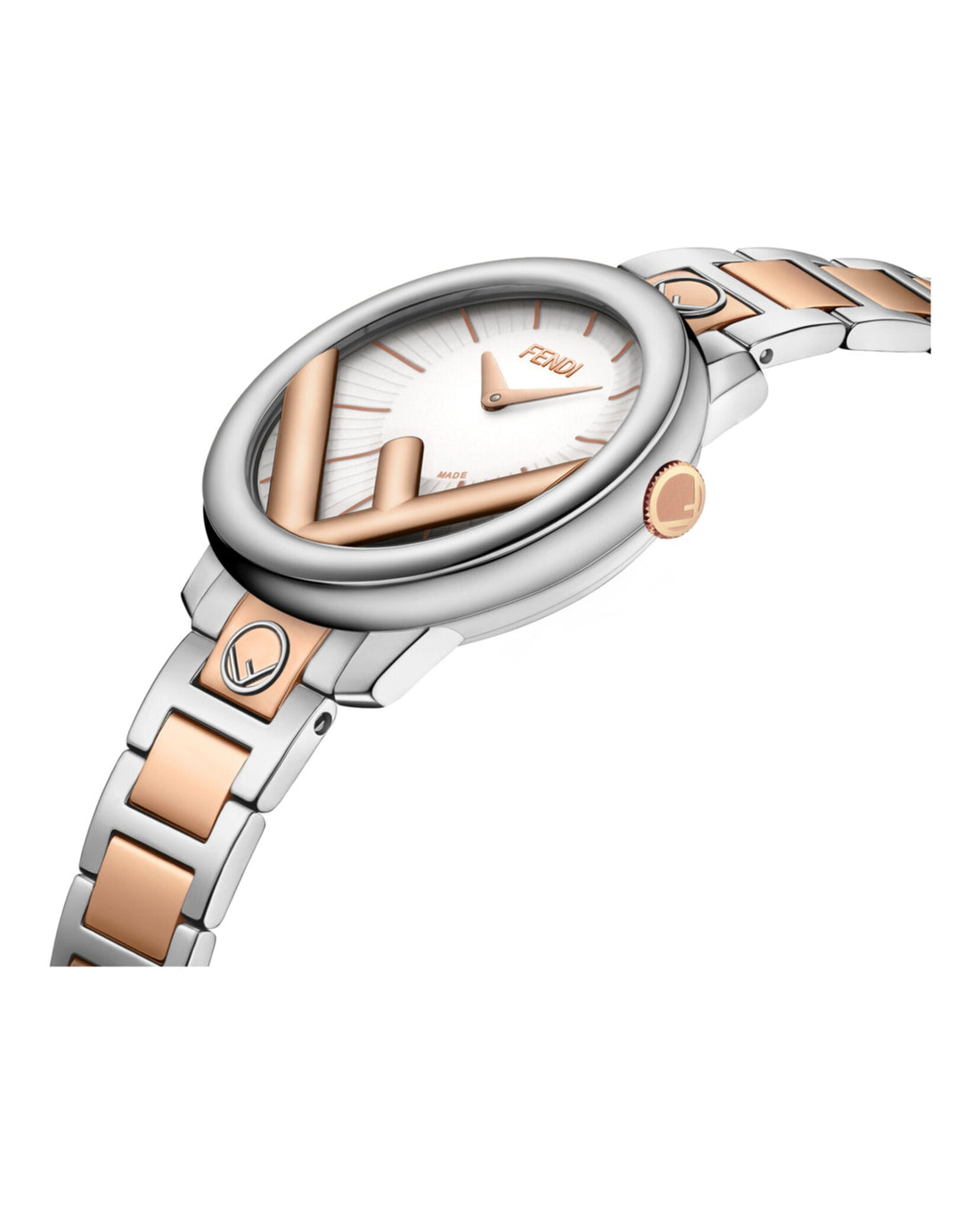 Fendi Womens  Two Tone 28mm Bracelet Fashion Watch