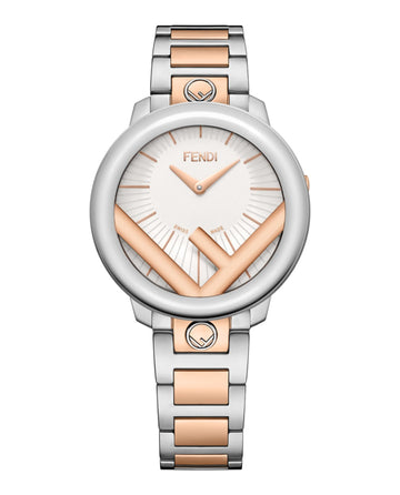 Fendi Womens Run Away Two Tone 36mm Bracelet Fashion Watch
