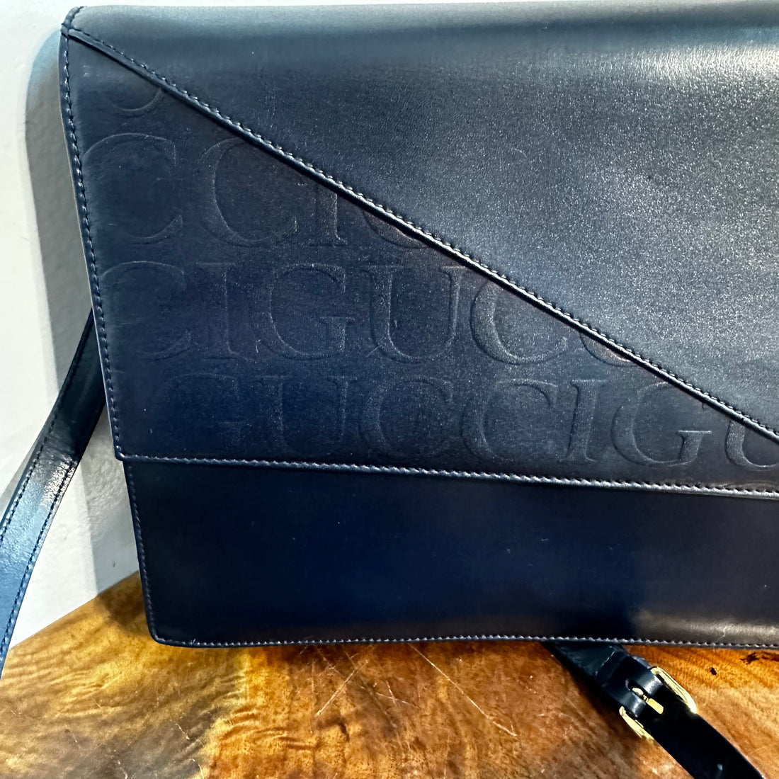 The Swan -Prestige Totes Bags Gucci GG Crossbody/Shoulder/Clutch Bag in Navy Leather