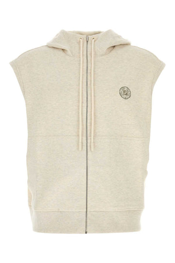 FENDI Crema Stretch Fleece Sweatshirt