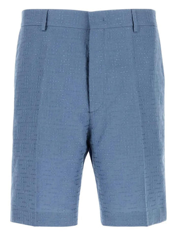 FENDI Men's FF Jacquard Linen Bermuda Shorts