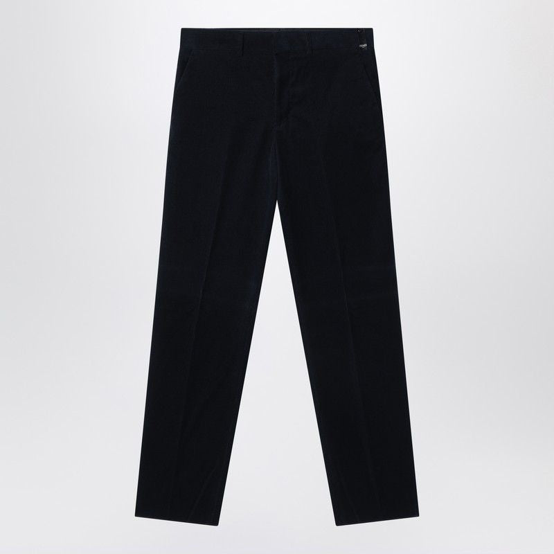 FENDI Velvet Trousers with Classic Details - FW24 Collection