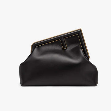 Fendi First Medium Black Leather Bag