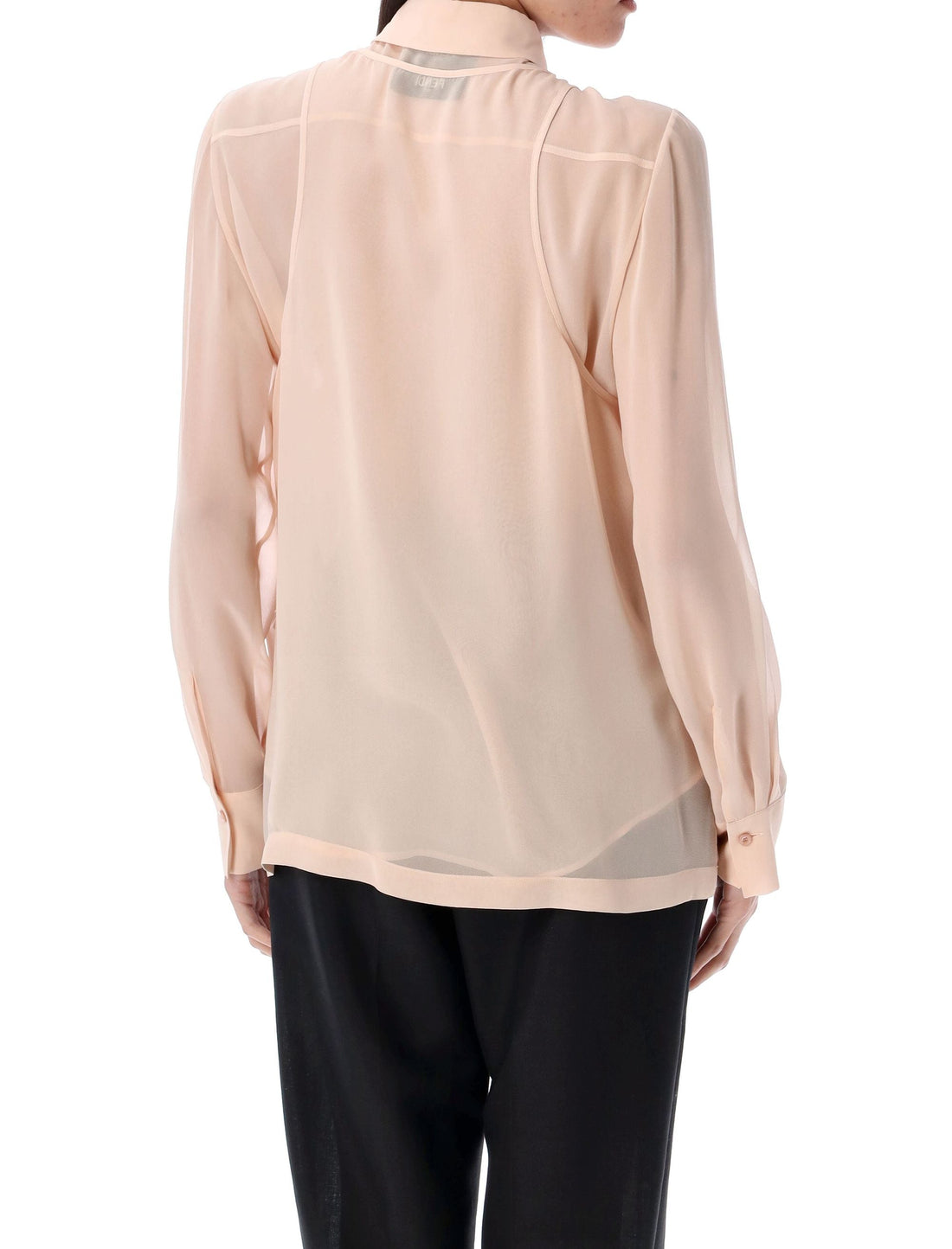 FENDI Double Layer Embroidered Shirt - Size 40