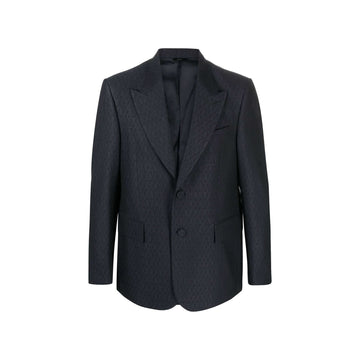 FENDI FF Motif Wool Jacket - Tailored Fit, Size 48