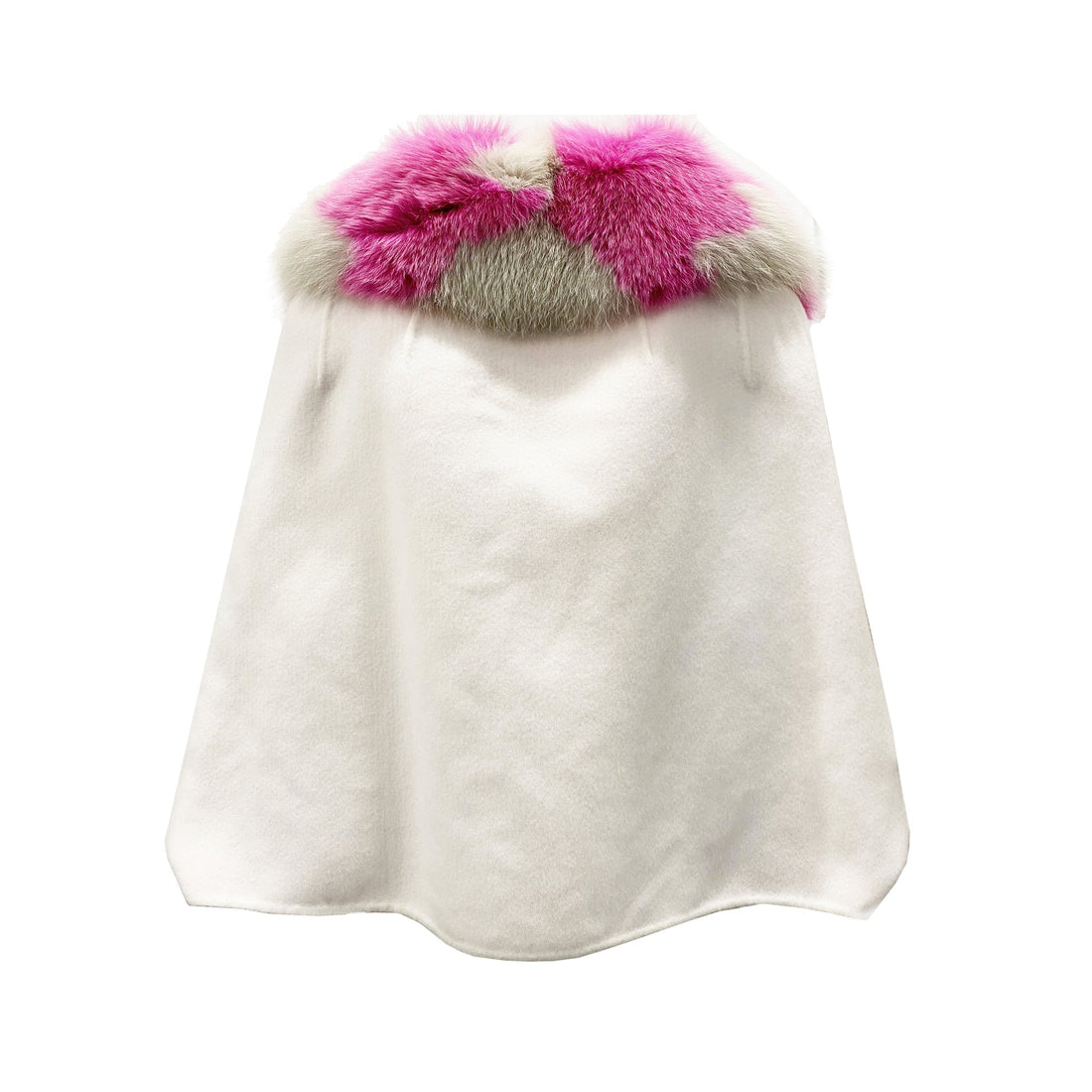 FENDI Fur Collar Cashmere Cape Jacket - Women's