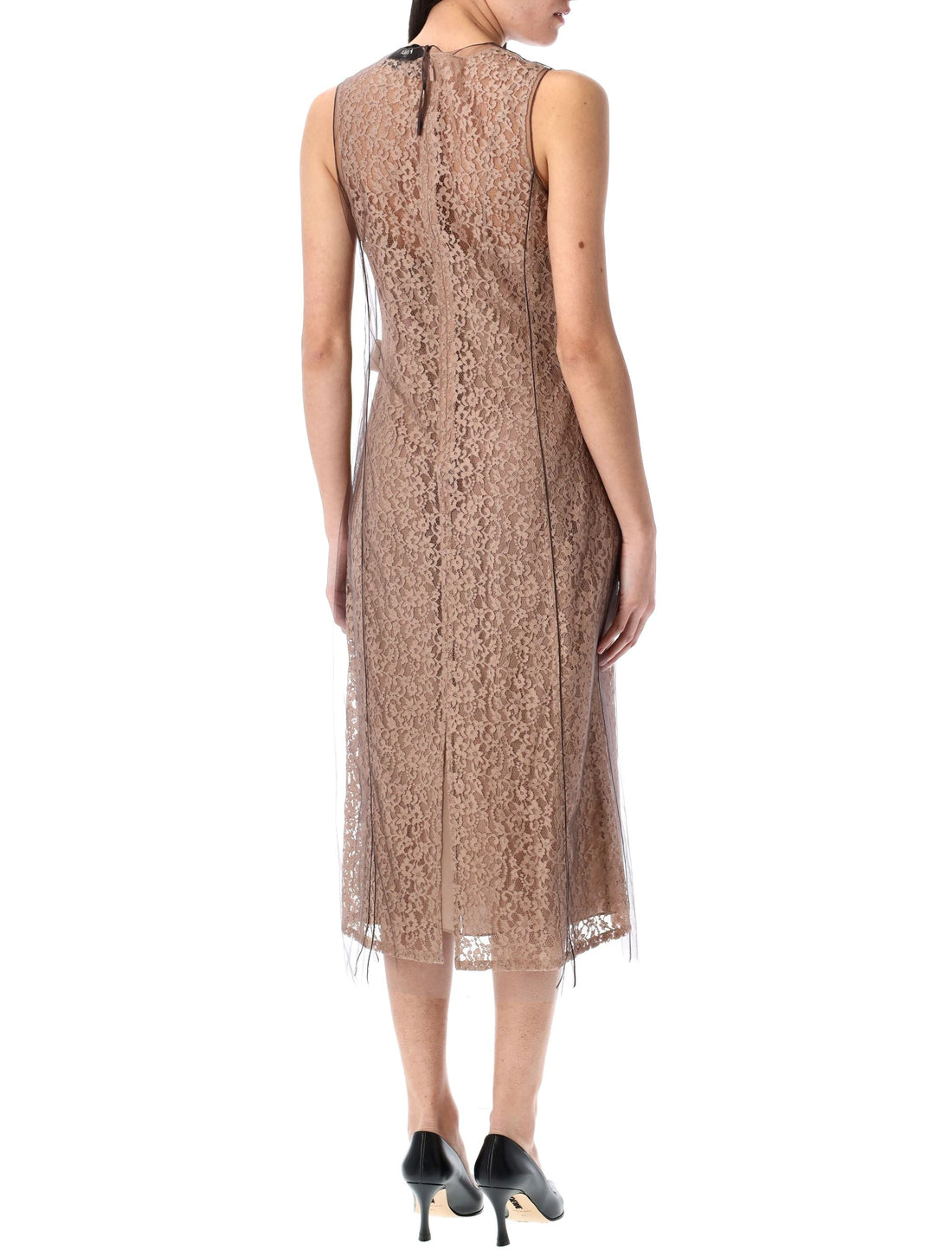 FENDI Lace Midi Dress with Central Vent - Size 40