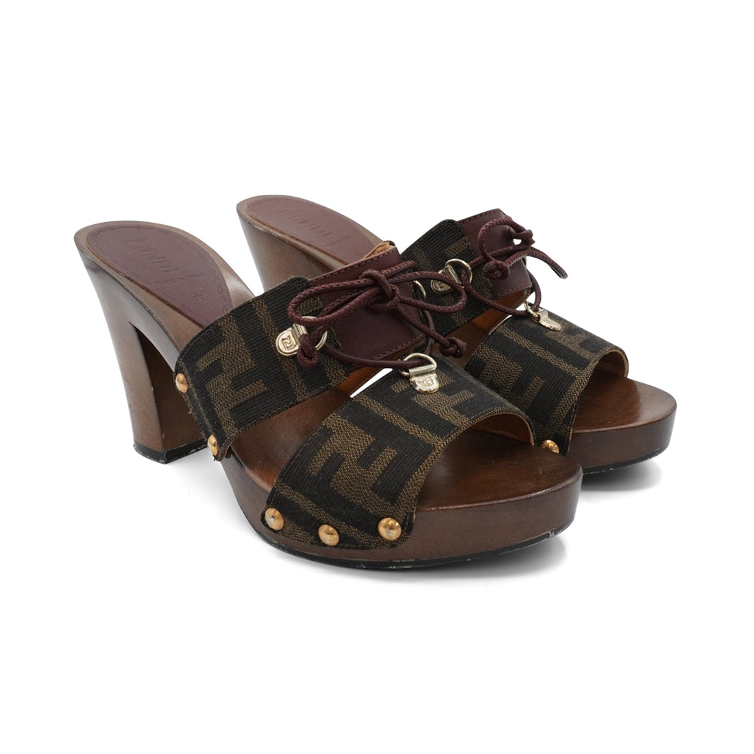 Fendi Zucca Mules - Women's 36