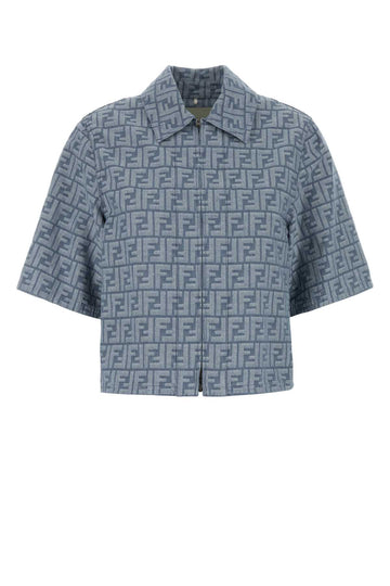 FENDI Embroidered Denim Shirt for Women - SS25