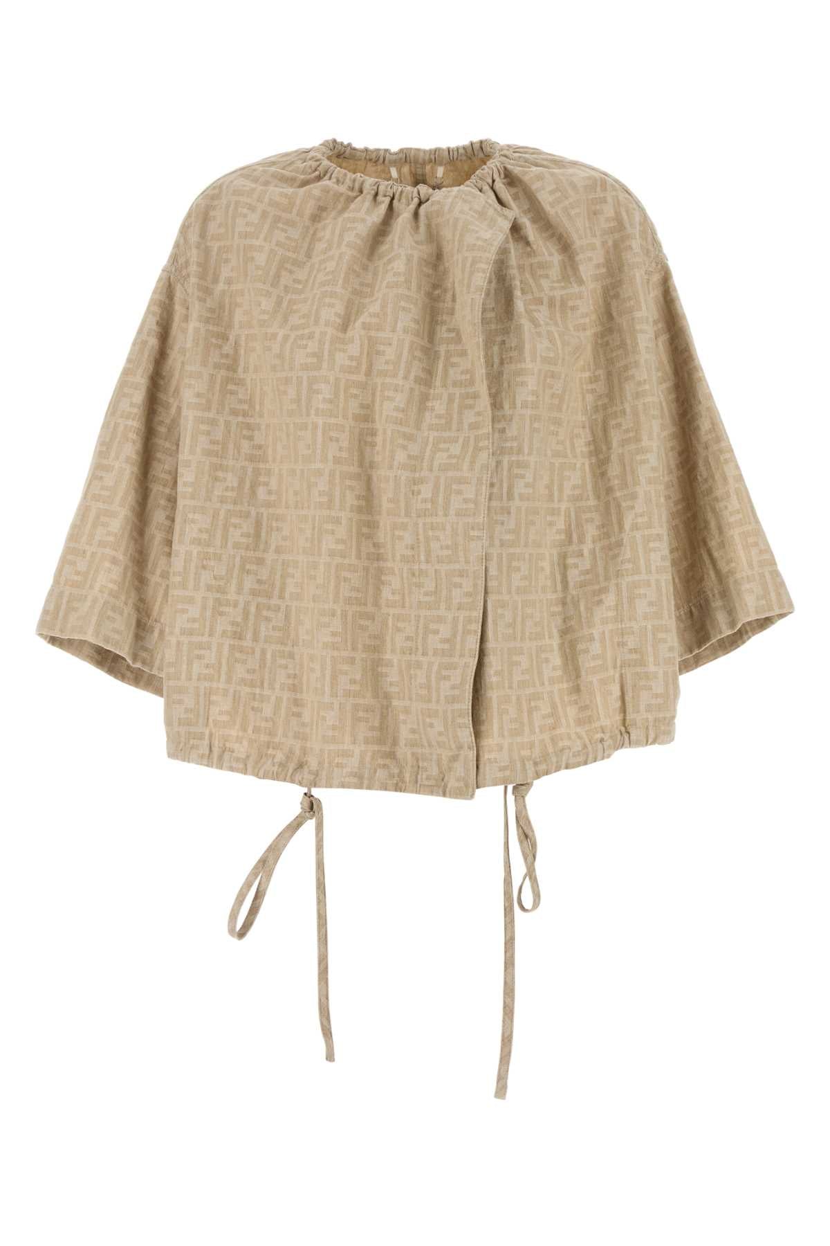 FENDI Embroidered Chambray Jacket for Women