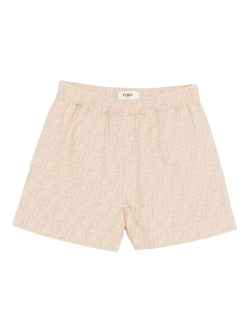 FENDI Embroidered Chambray Mini Shorts for Women
