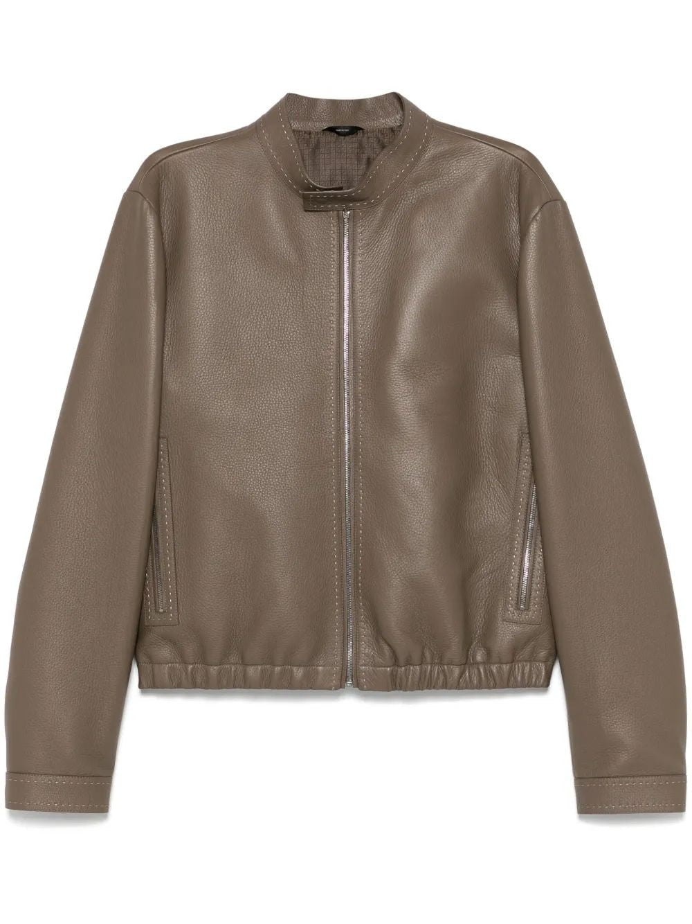 FENDI Pebbled Leather Jacket for Men