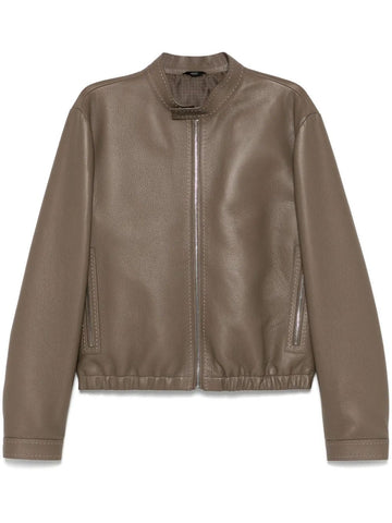 FENDI Pebbled Leather Jacket for Men