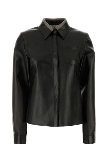 FENDI Womens Nappa Leather Shirt - FW24 Collection