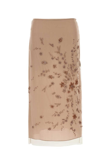 FENDI Antiqued Tulle Mini Skirt