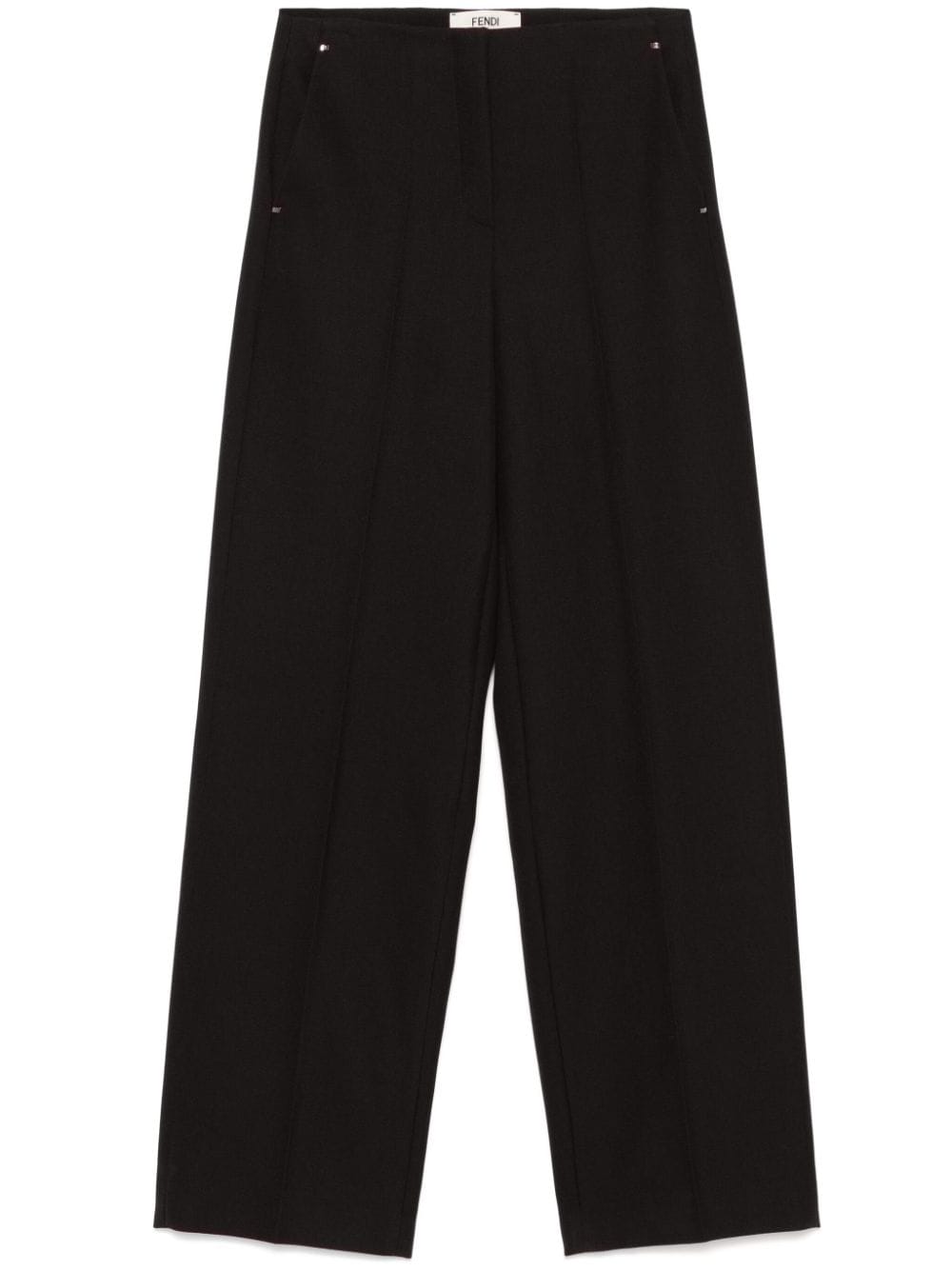 FENDI Wide Leg Wool Trousers