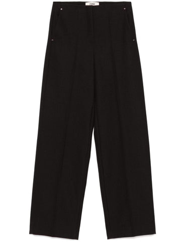 FENDI Wide Leg Wool Trousers
