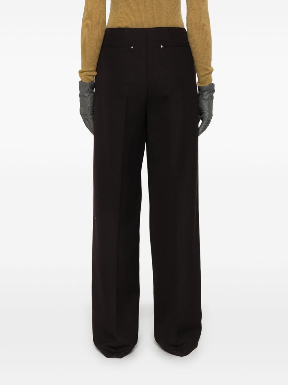 FENDI Wide Leg Wool Trousers
