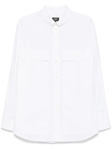 FENDI Relaxed Fit Poplin Shirt for Men - SS25 Collection