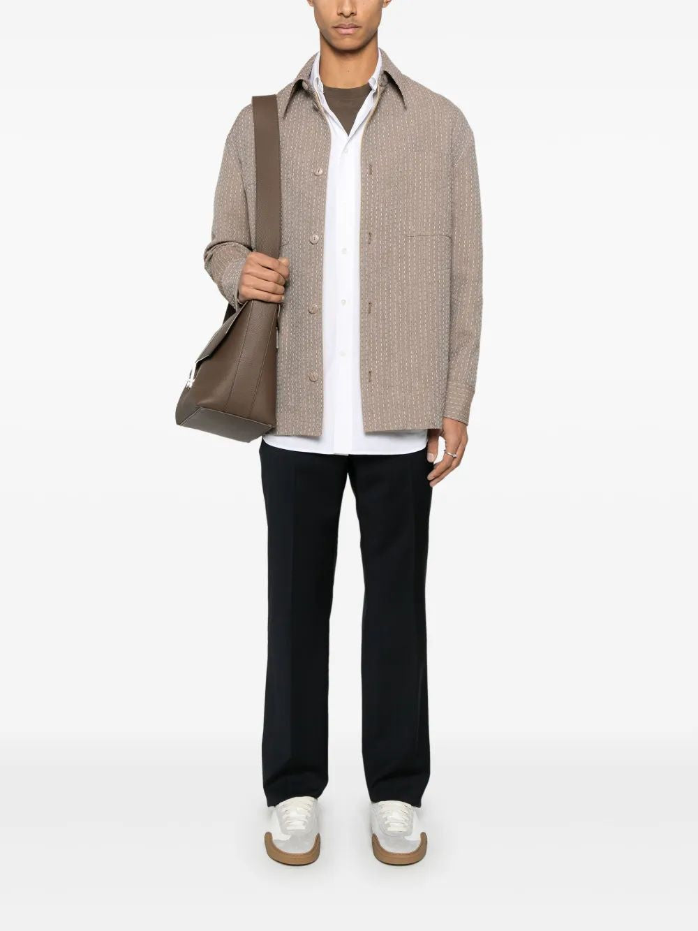 FENDI Relaxed Fit Poplin Shirt for Men - SS25 Collection
