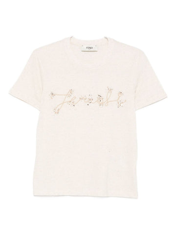 FENDI Logo T-Shirt for Women - FW25 Collection