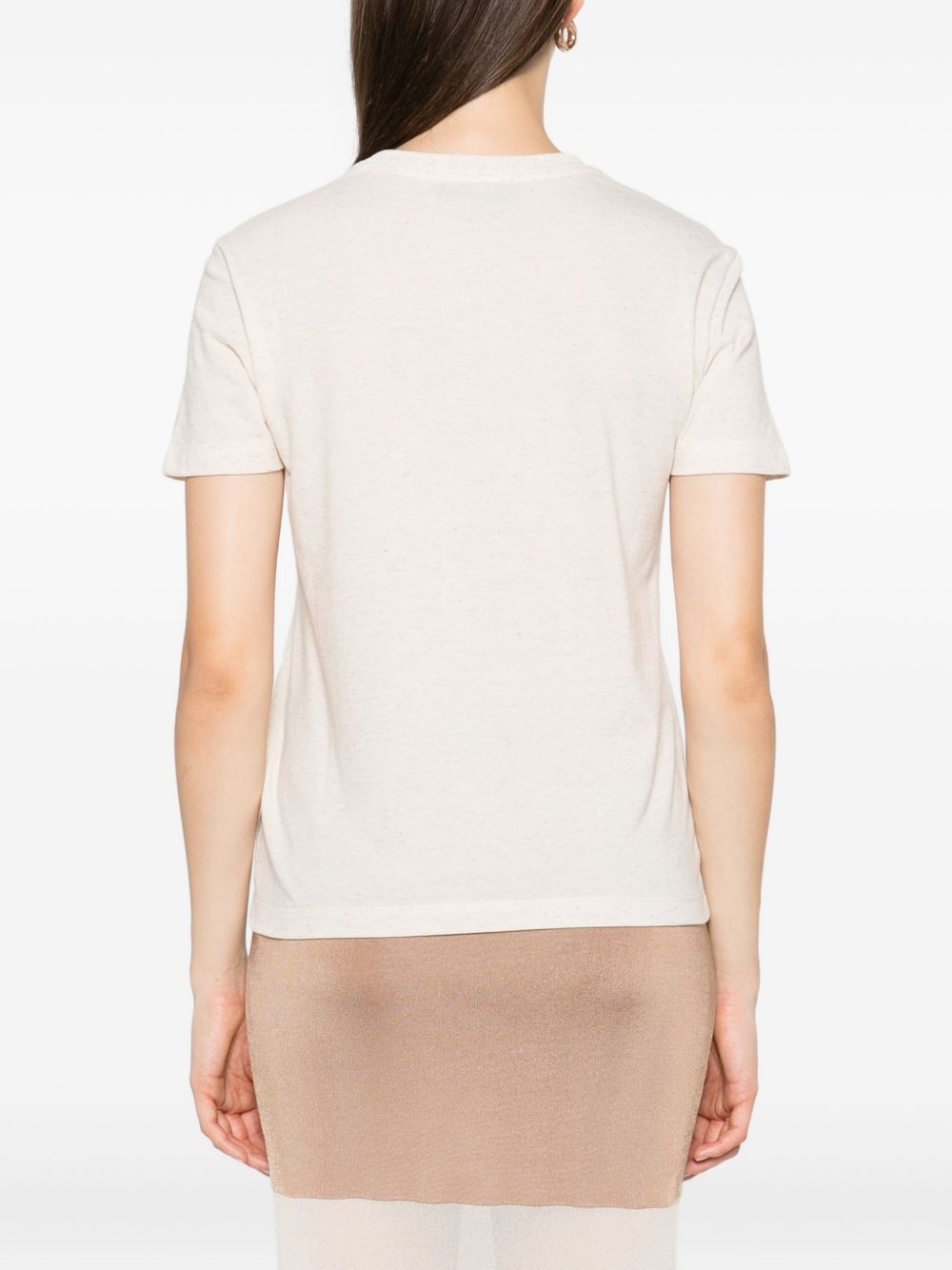FENDI Cotton T-Shirt with Sequin Embellishment for Women - SS25