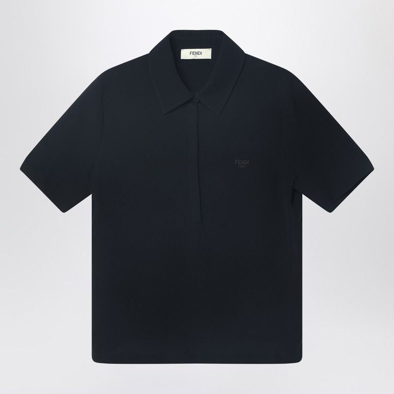 FENDI Silk Cady Mini Polo T-Shirt