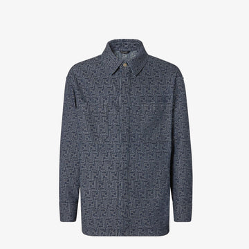 FENDI Men's Denim Jacket with FF Jacquard