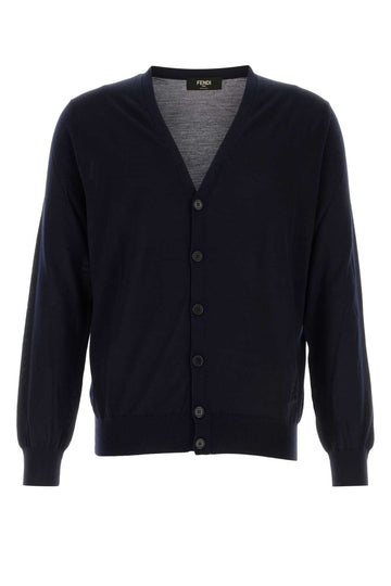 FENDI Stretch Wool Cardigan for Men - FW24 Collection