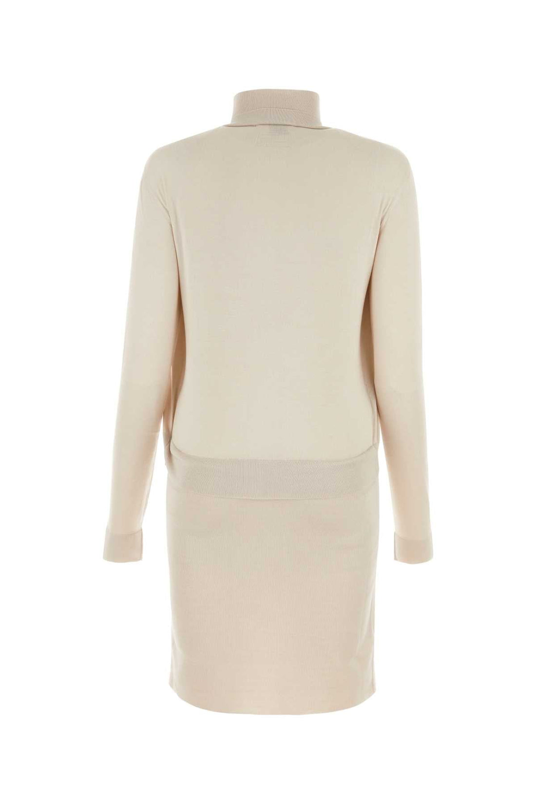 FENDI Elegant Stretch Silk Blend Mini Dress