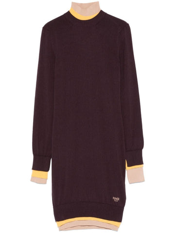 FENDI Wool Blend Mini Dress - Women's Suit for FW24