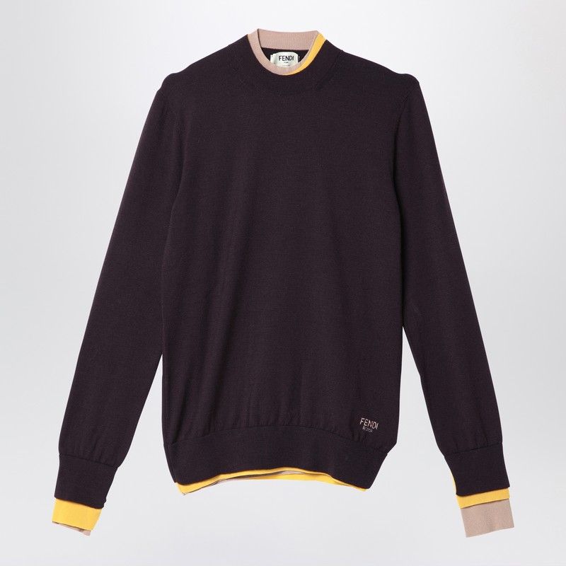FENDI Wool Jumper with Trompe-L'Oeil Design for Women