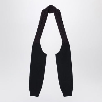 FENDI Wool Knit Shrug with Crossover Collar for Women